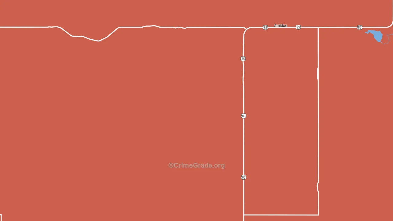 Slope County, ND Map of Assault Rates