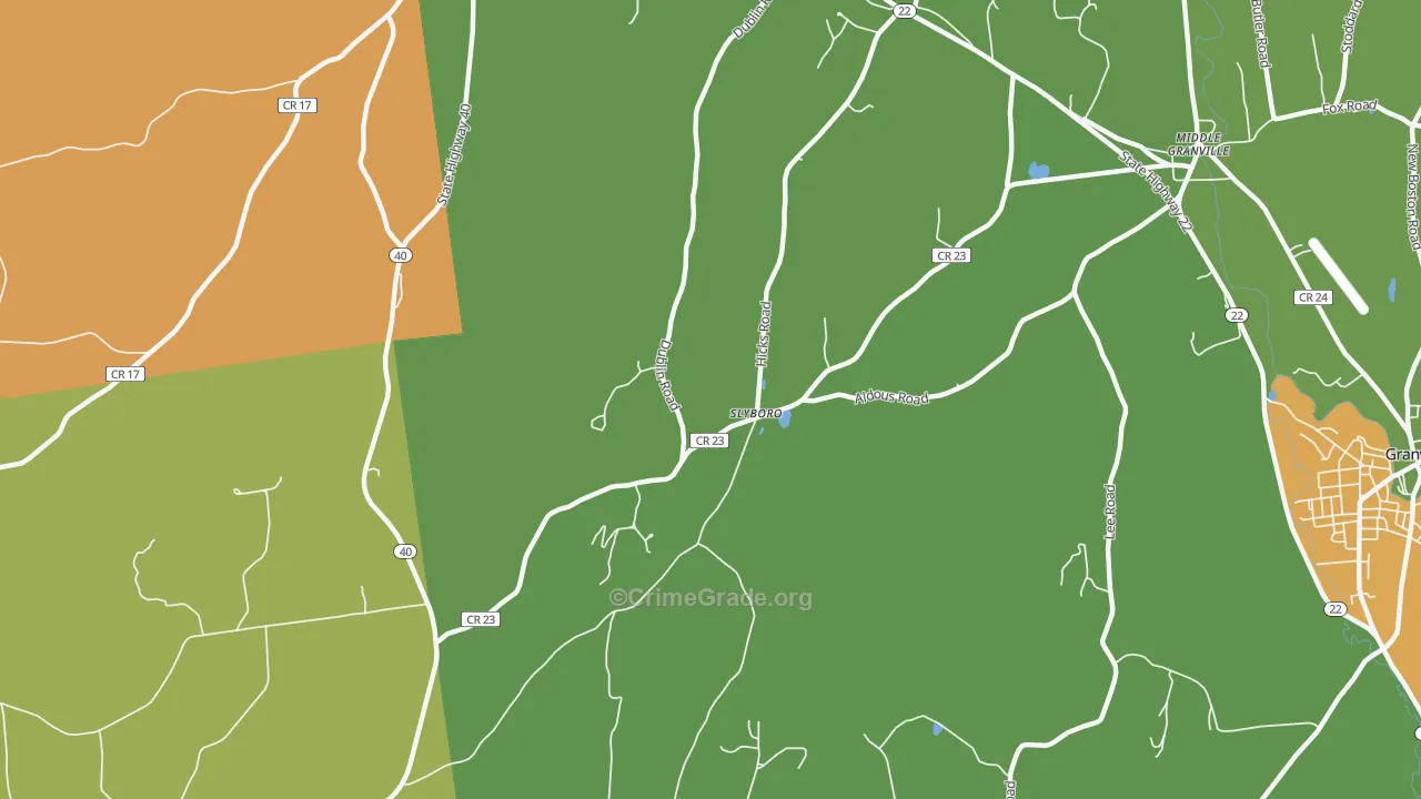 Slyboro, NY Map of Assault Rates