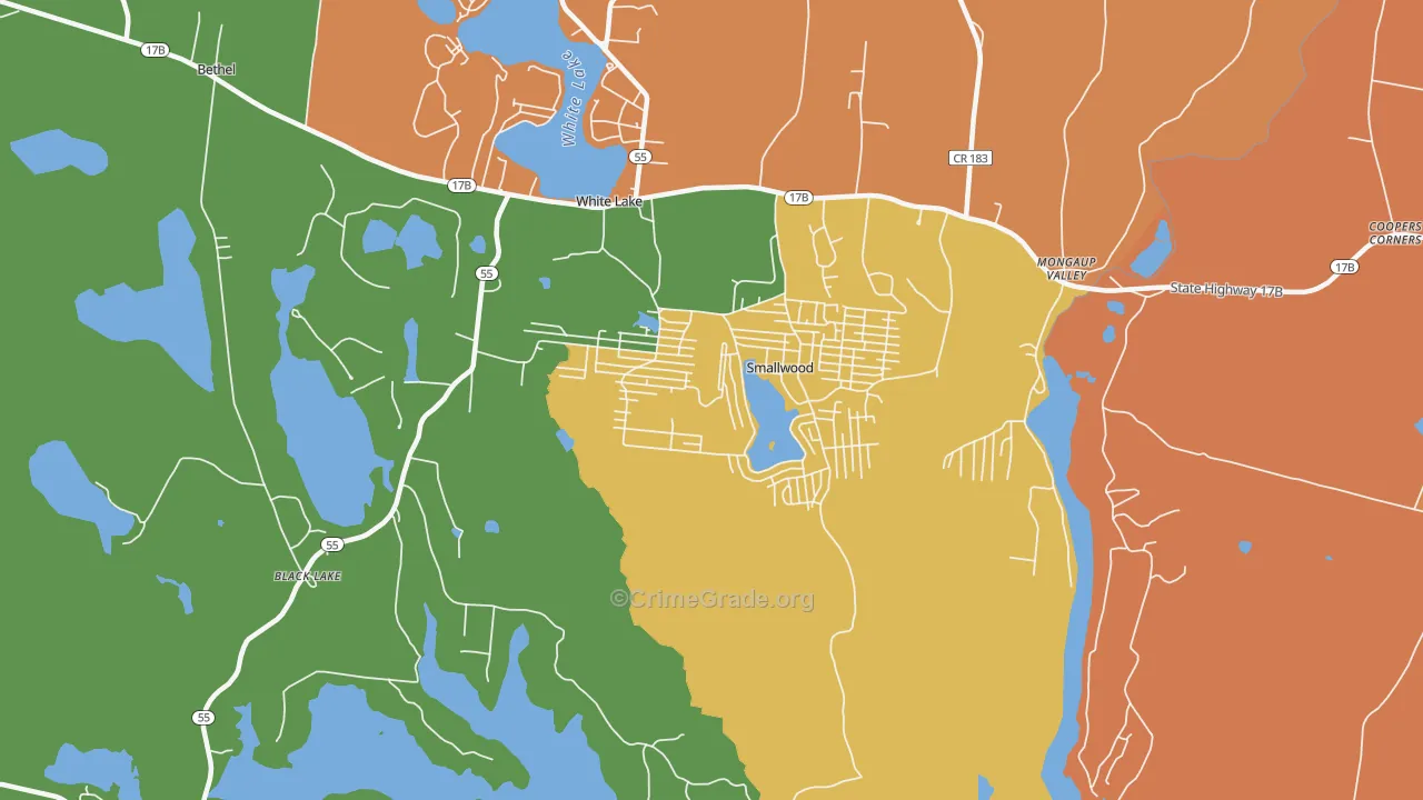 Smallwood, NY Map of Assault Rates