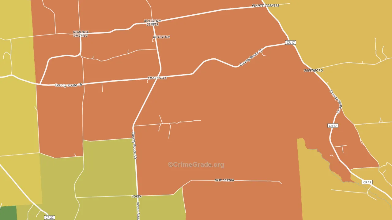 Smartville, NY Map of Assault Rates
