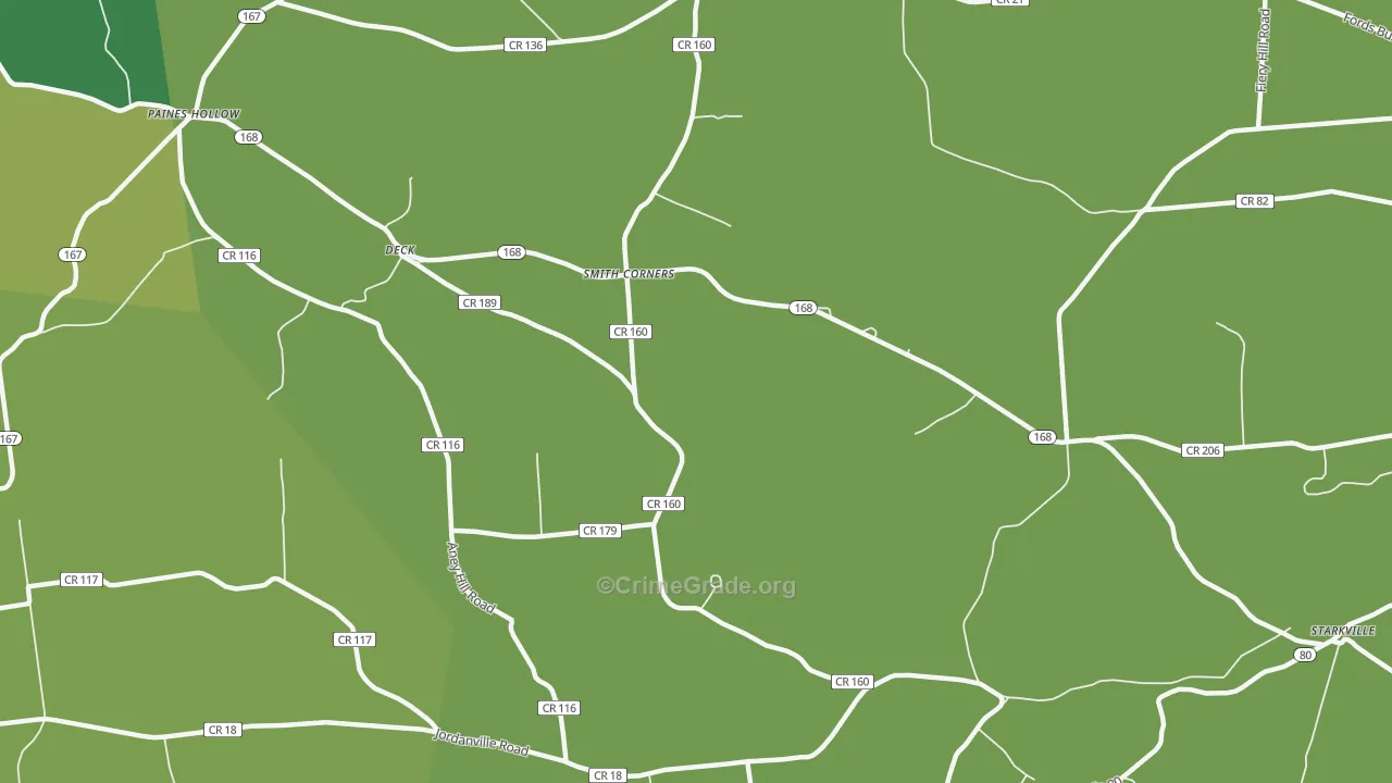Smith Corners, NY Map of Assault Rates