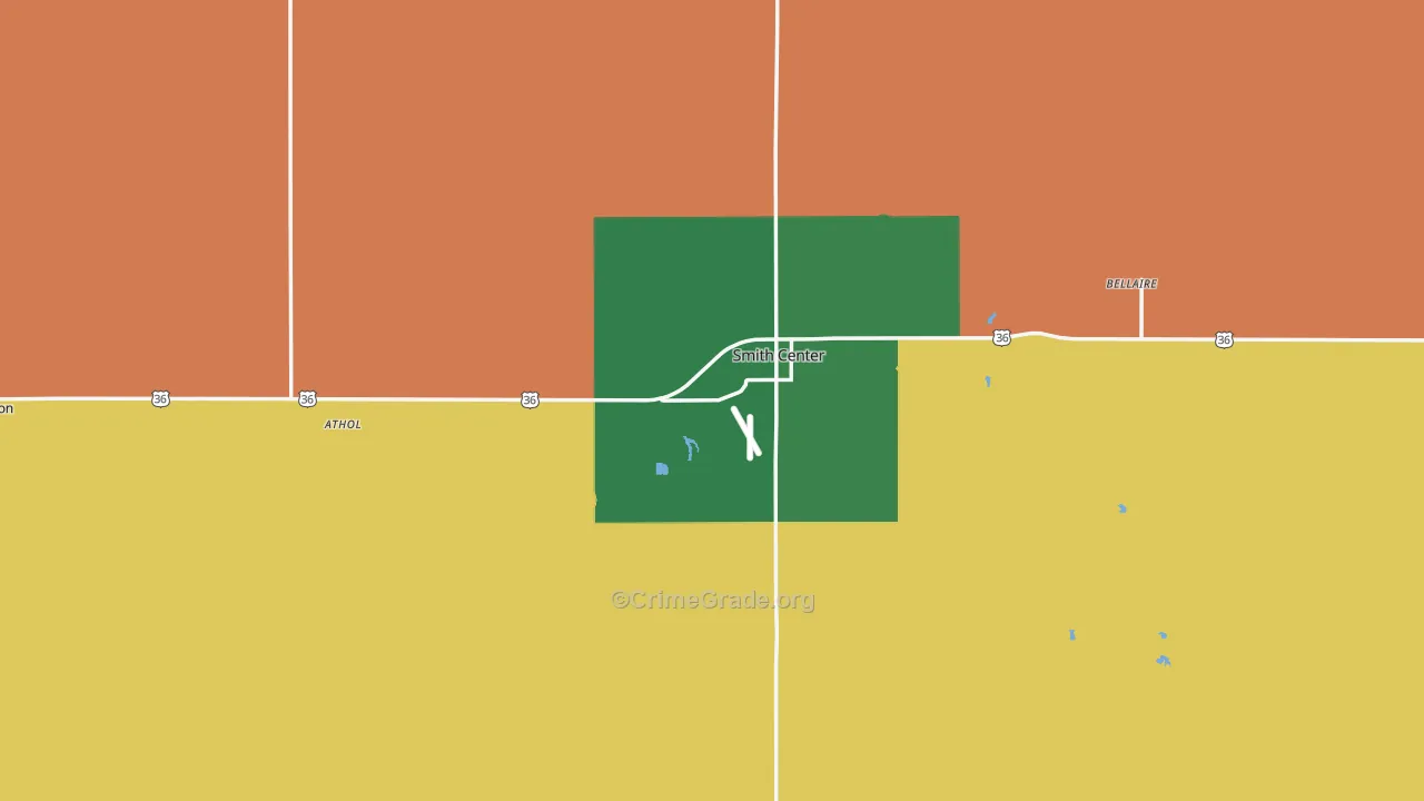 Smith County, KS Map of Assault Rates