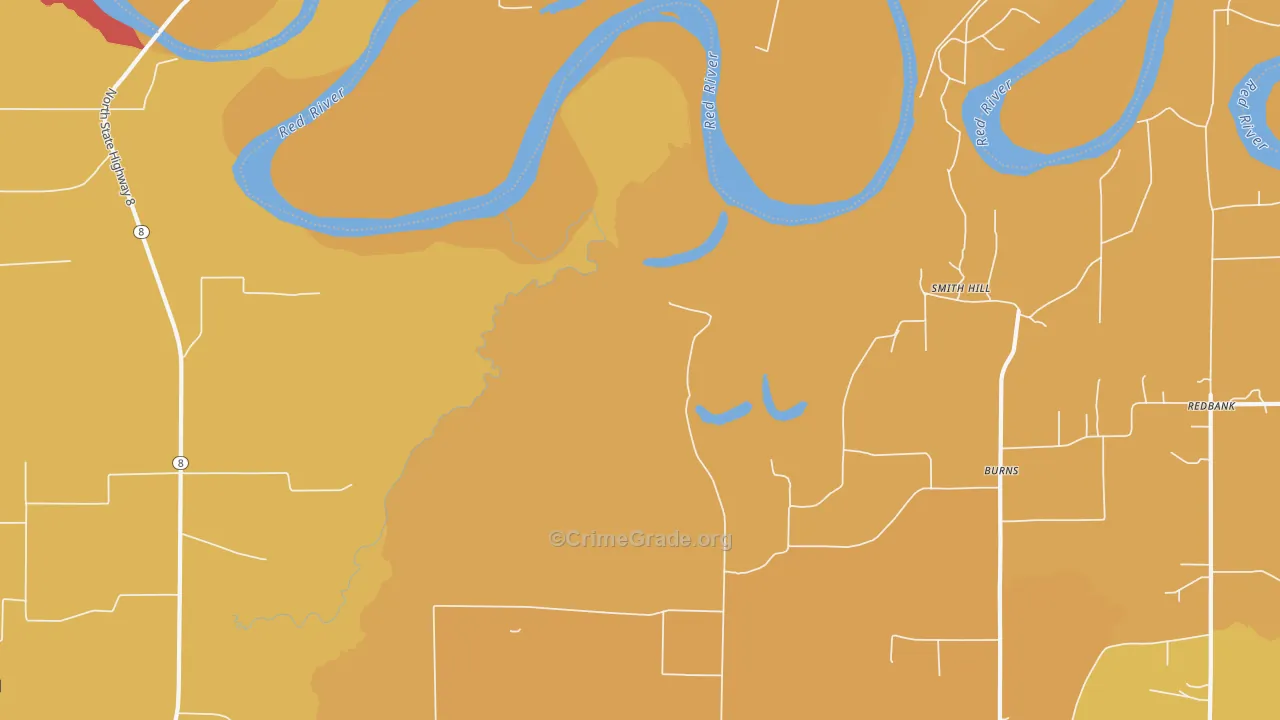 Smith Hill, TX Map of Assault Rates