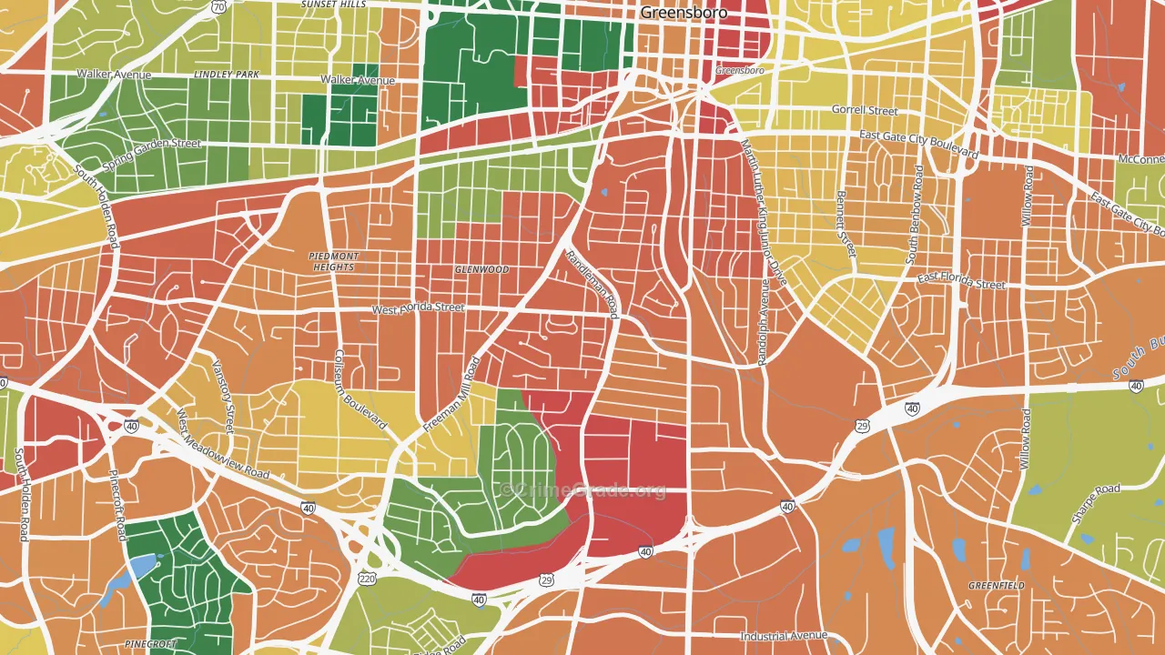Smith Homes, Greensboro, NC Map of Assault Rates