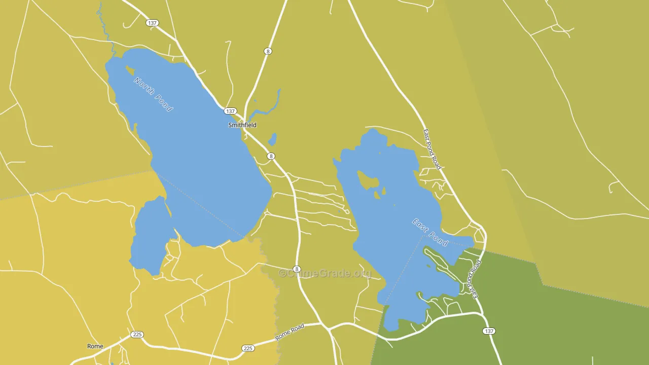 Smithfield, ME Map of Assault Rates