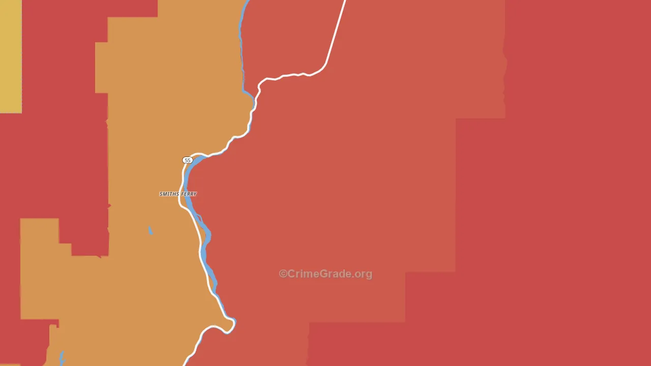 Smiths Ferry, ID Map of Assault Rates