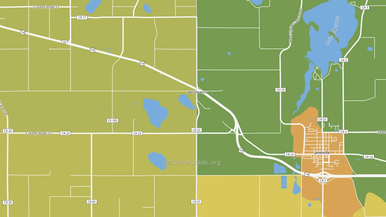 Smiths Mill, MN Map of Assault Rates