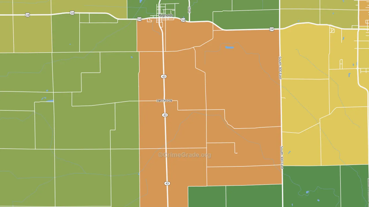 Smithson, IN Map of Assault Rates