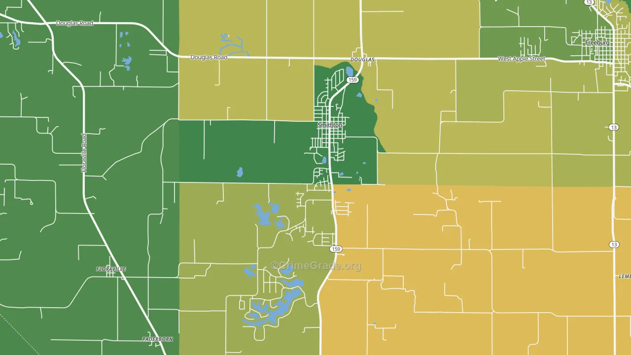Smithton, IL Map of Assault Rates