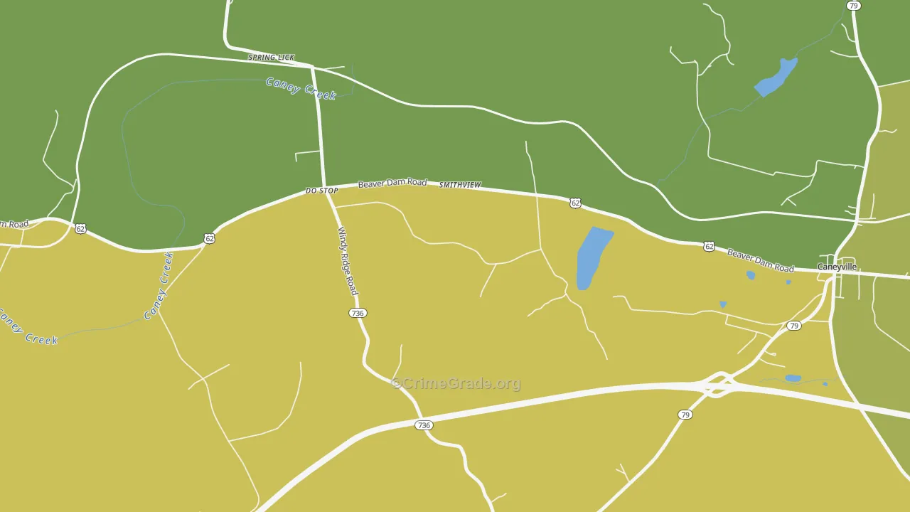 Smithview, KY Map of Assault Rates