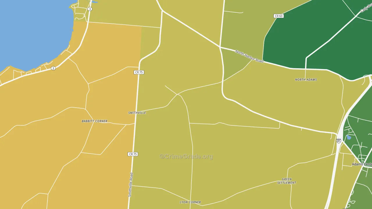 Smithville, NY Map of Assault Rates