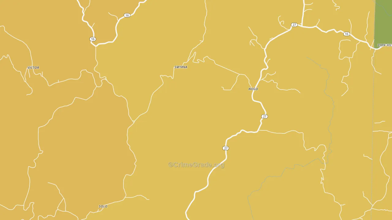 Smyrna, AR Map of Assault Rates