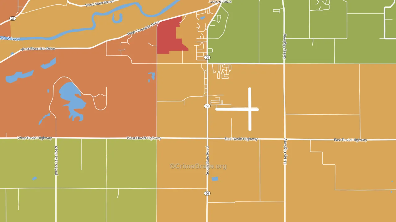 Smyrna, MI Map of Assault Rates