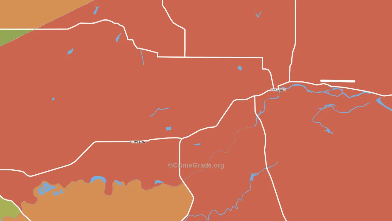 Snelling, CA Map of Assault Rates