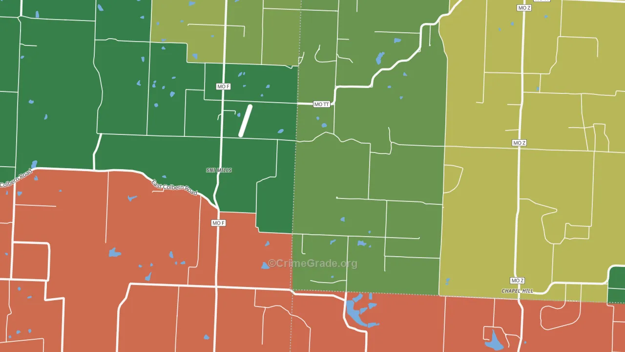 Sni Mills, MO Map of Assault Rates