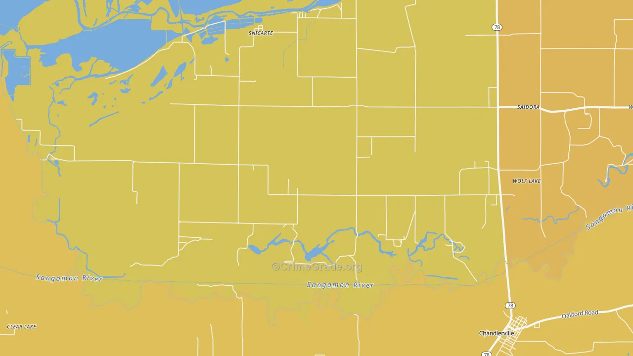 Snicarte, IL Map of Assault Rates