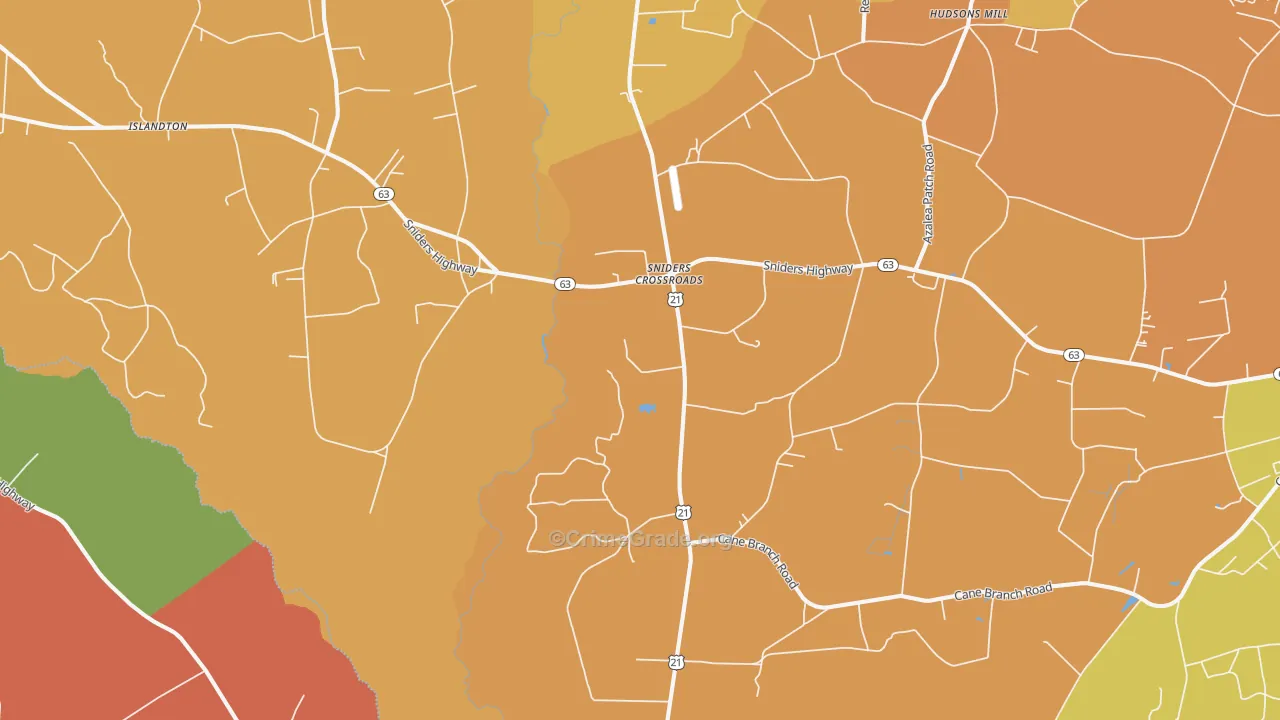 Sniders Crossroads, SC Map of Assault Rates