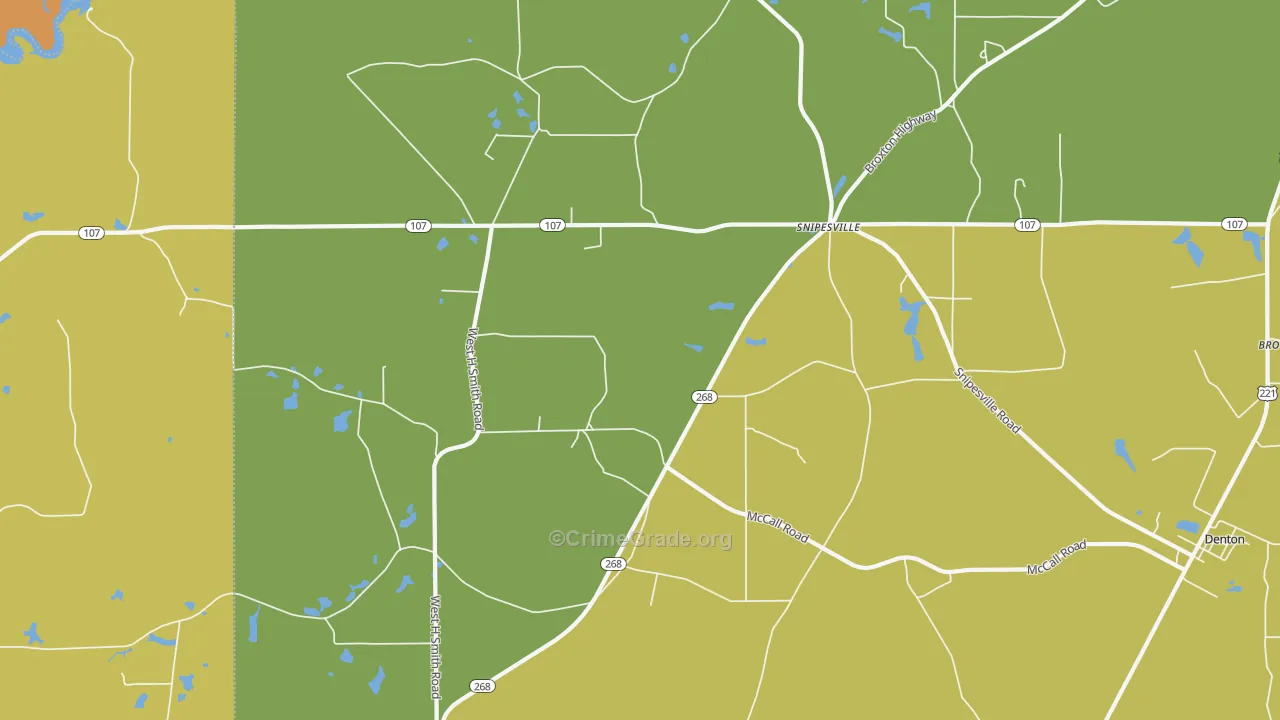 Snipesville, GA Map of Assault Rates