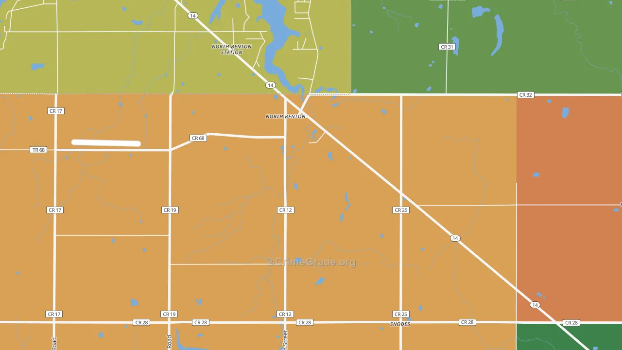 Snodes, OH Map of Assault Rates