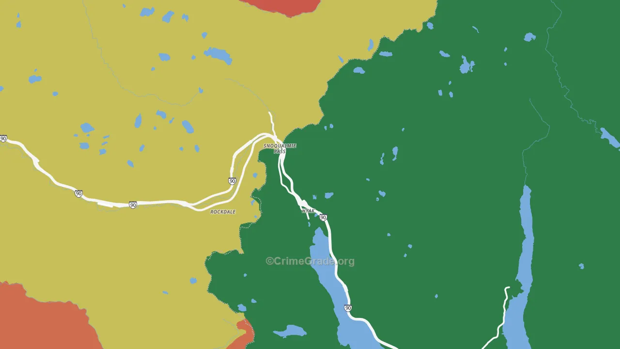 Snoqualmie Pass, WA Map of Assault Rates