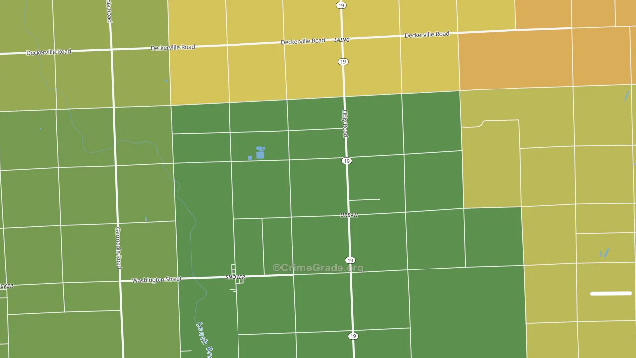 Snover, MI Map of Assault Rates