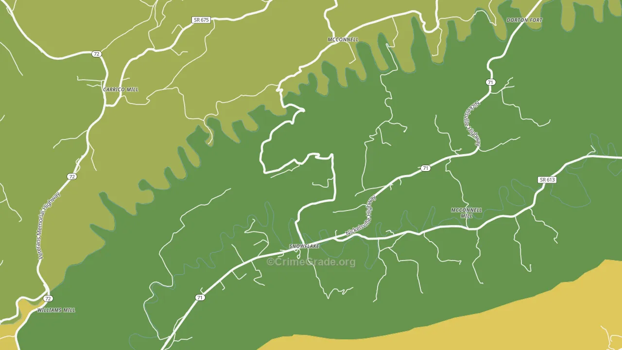 Snowflake, VA Map of Assault Rates