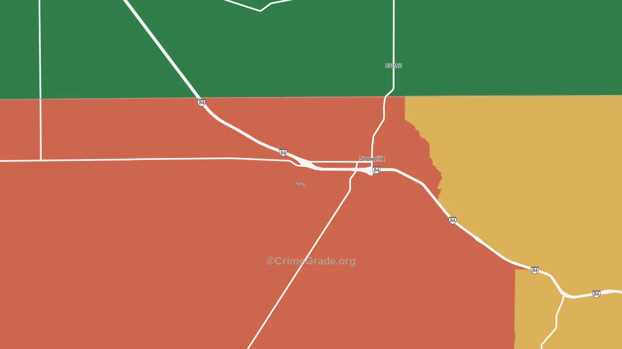Snowville, UT Map of Assault Rates