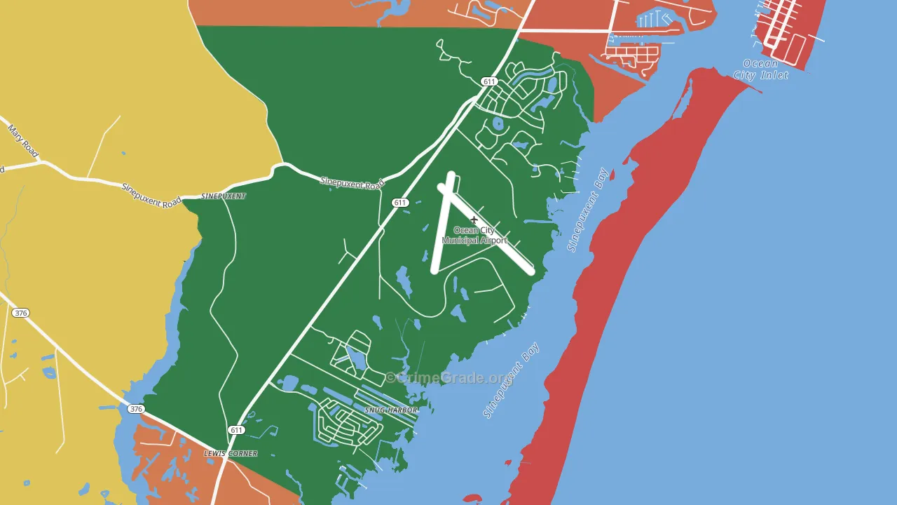 Snug Harbor, MD Map of Assault Rates