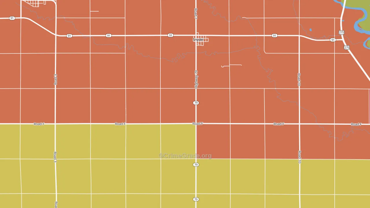 Snyder, NE Map of Assault Rates