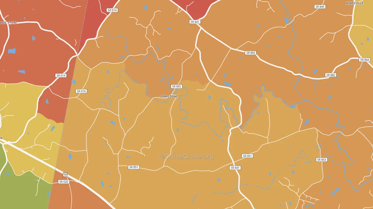 Soapstone, VA Map of Assault Rates