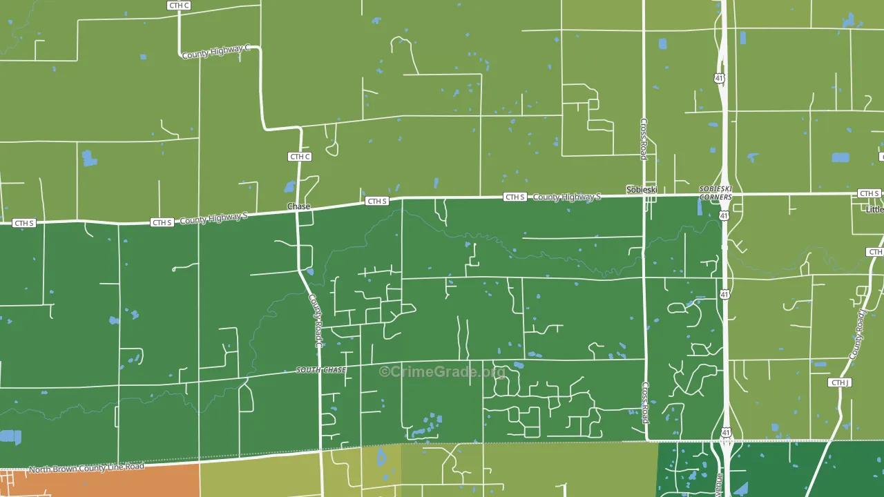 Sobieski, WI Map of Assault Rates