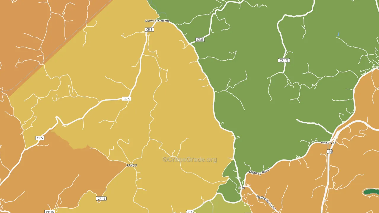 Sod, WV Map of Assault Rates