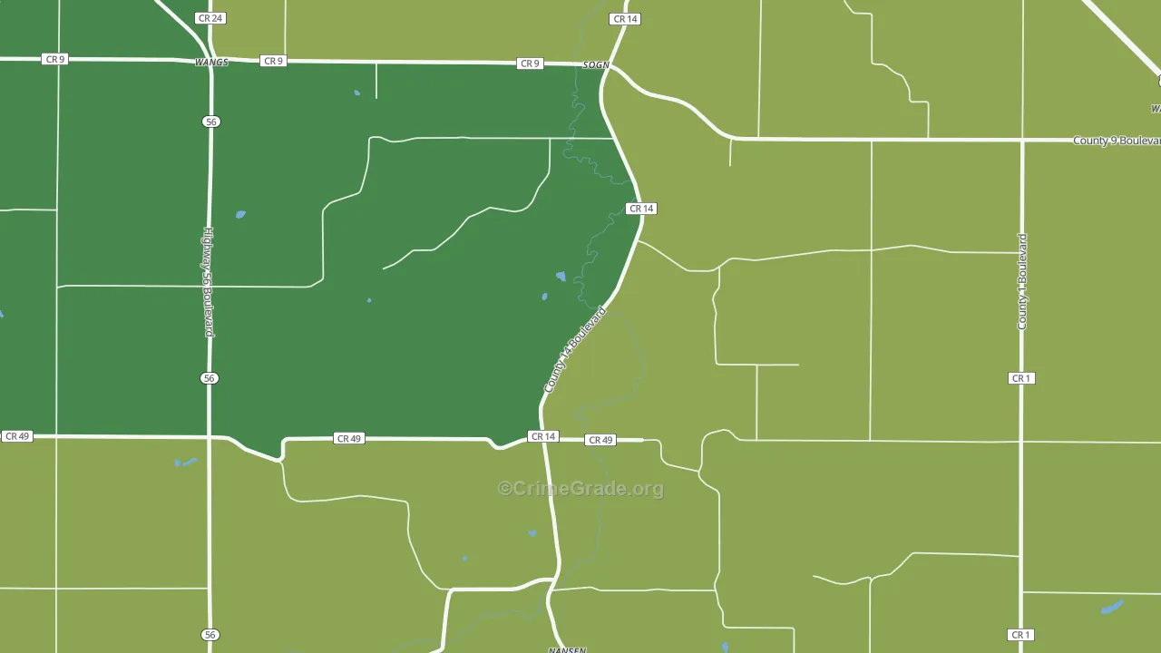 Sogn, MN Map of Assault Rates