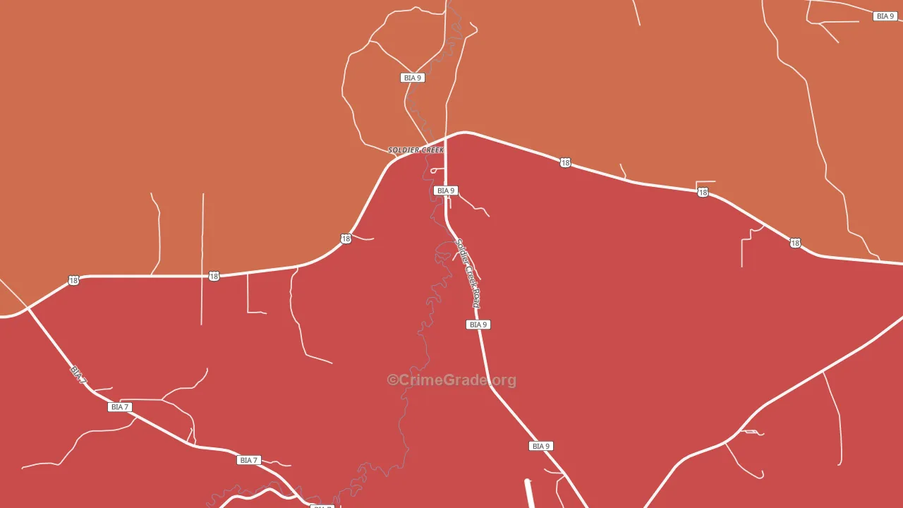 Soldier Creek, SD Map of Assault Rates