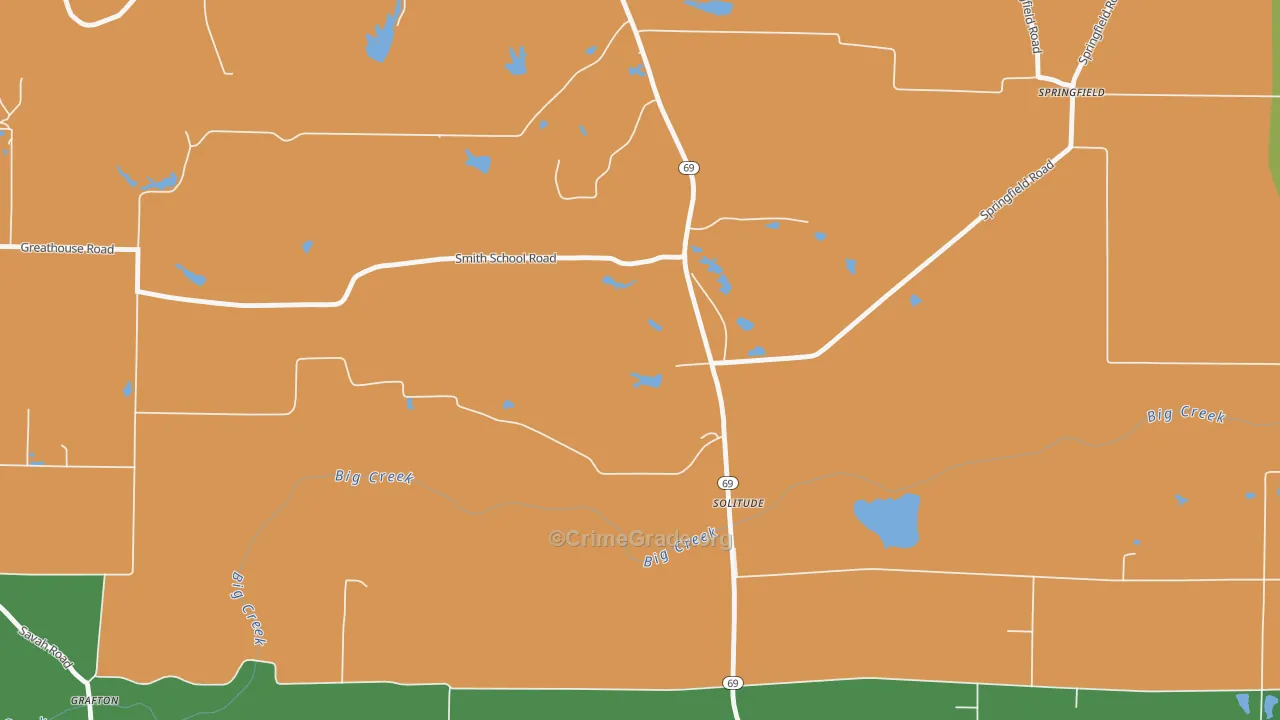 Solitude, IN Map of Assault Rates