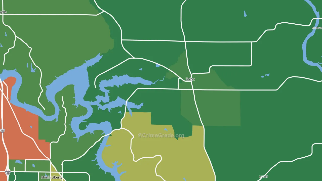 Solon, IA Map of Assault Rates