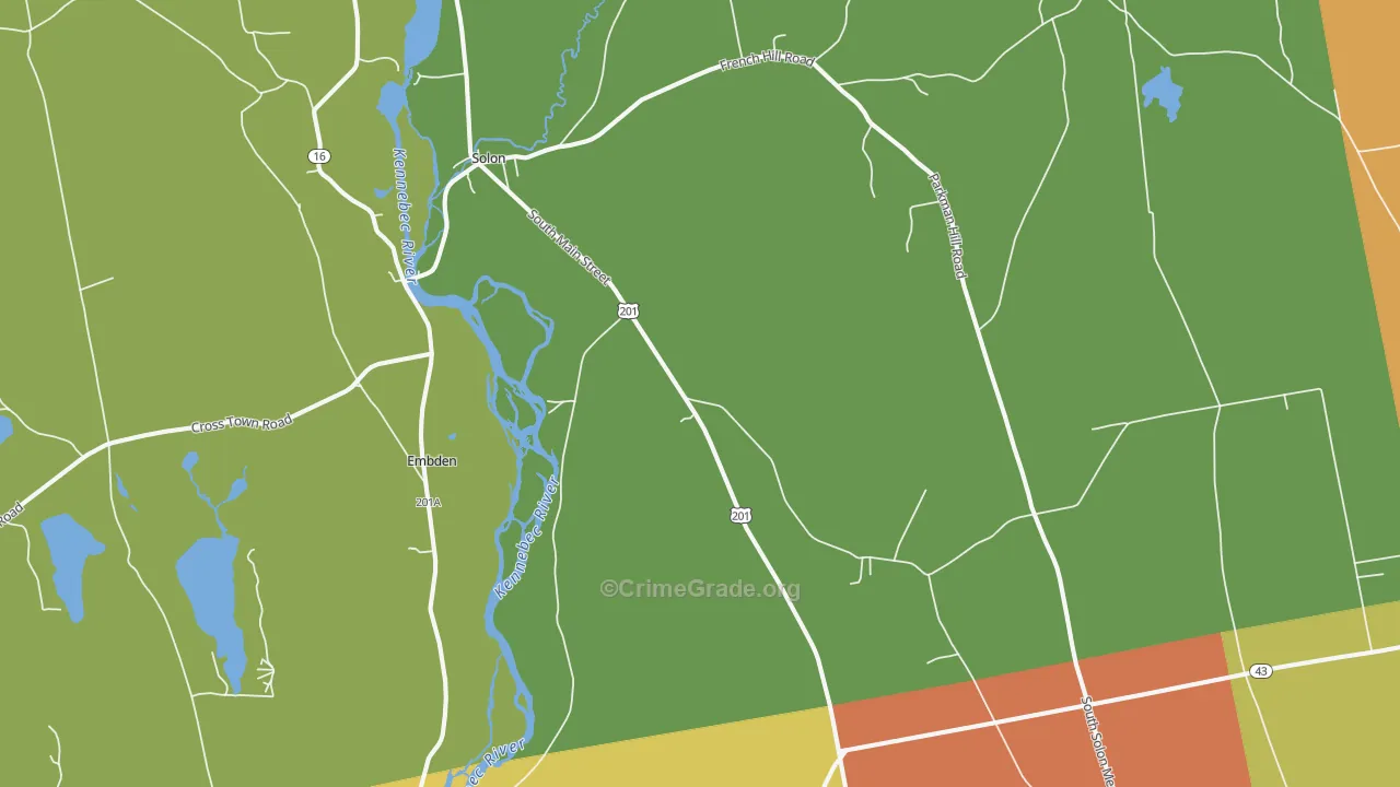 Solon, ME Map of Assault Rates