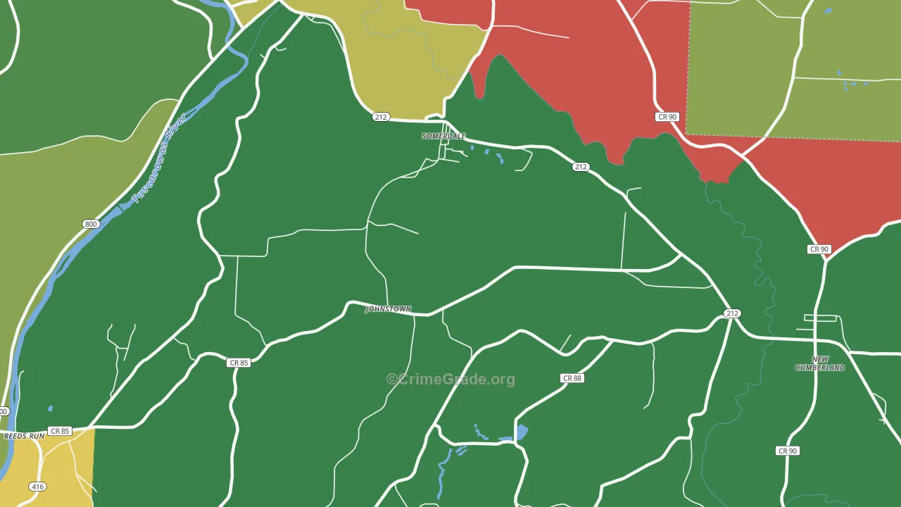 Somerdale, OH Map of Assault Rates