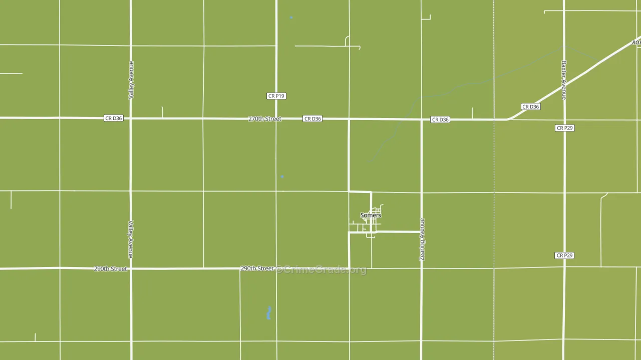 Somers, IA Map of Assault Rates