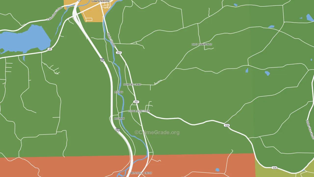 Somers Lane, PA Map of Assault Rates