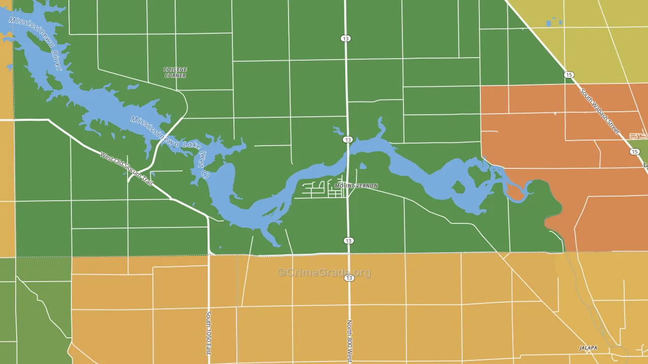 Somerset, IN Map of Assault Rates