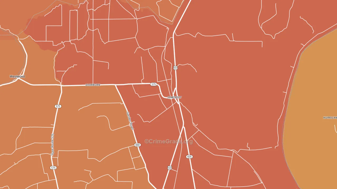 Somerset, LA Map of Assault Rates