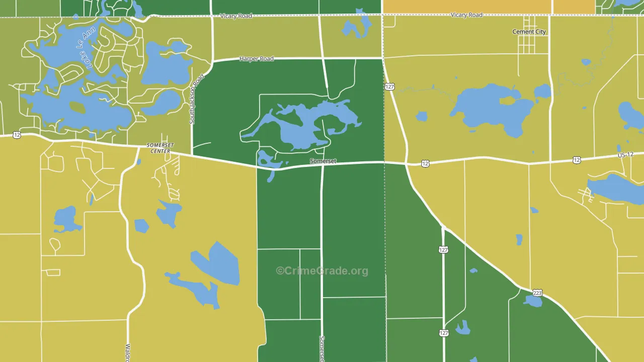 Somerset, MI Map of Assault Rates