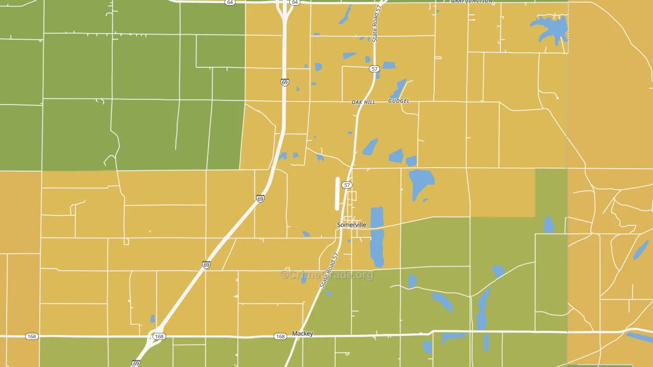 Somerville, IN Map of Assault Rates