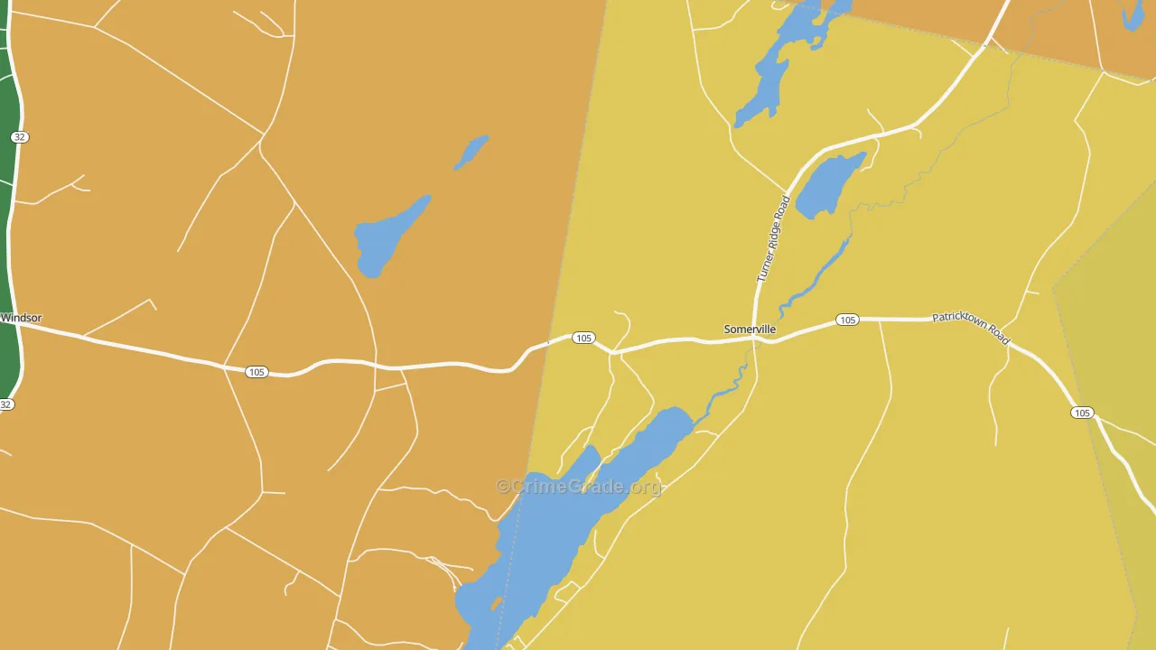 Somerville, ME Map of Assault Rates