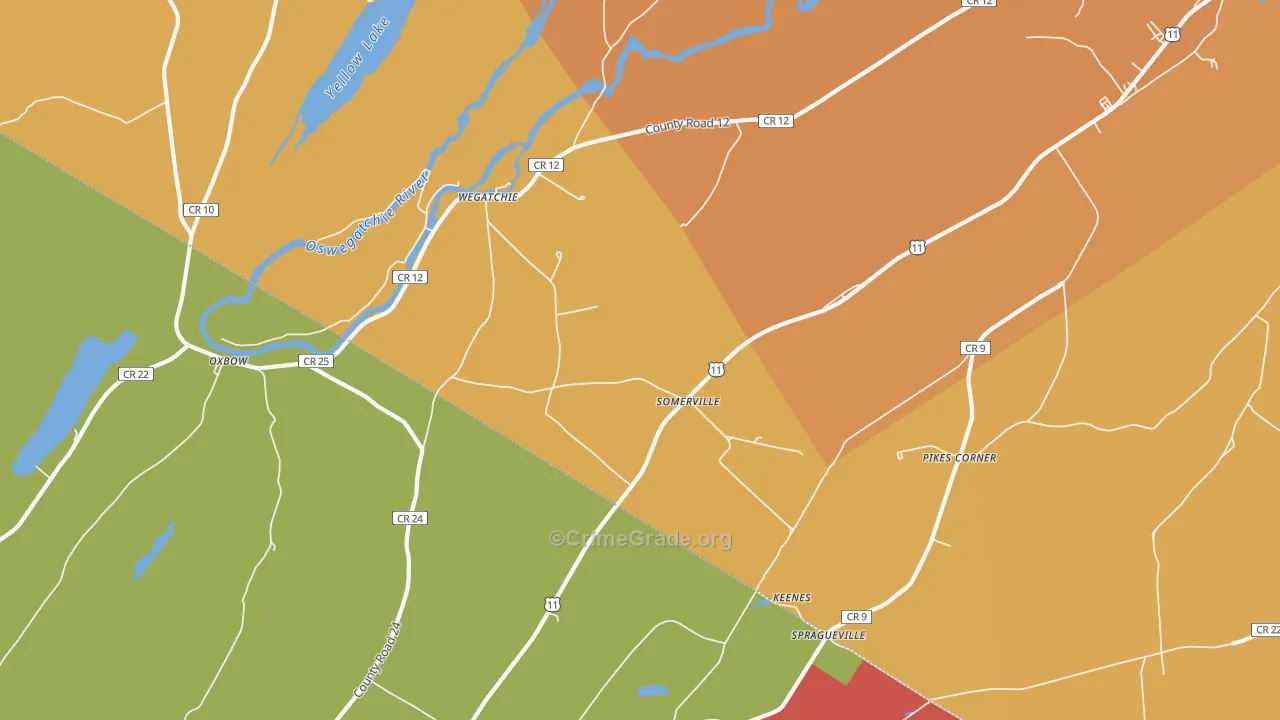 Somerville, NY Map of Assault Rates