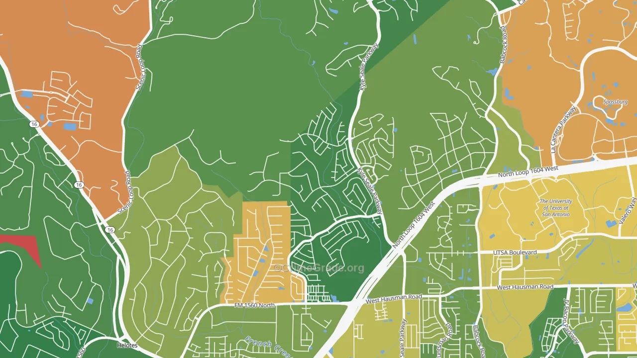 Sonoma Ranch, Helotes, TX Map of Assault Rates