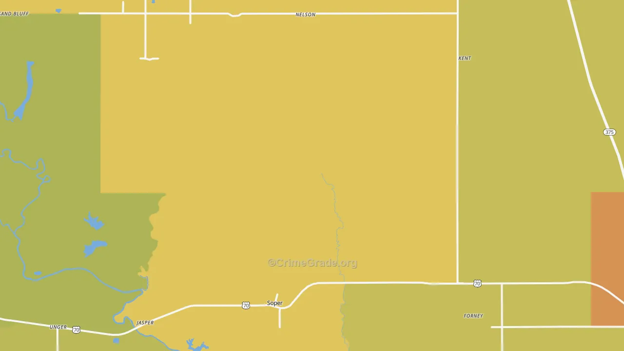 Soper, OK Map of Assault Rates