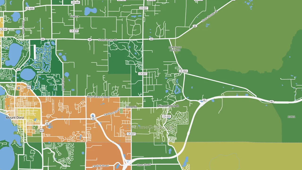 Sorrento, FL Map of Assault Rates