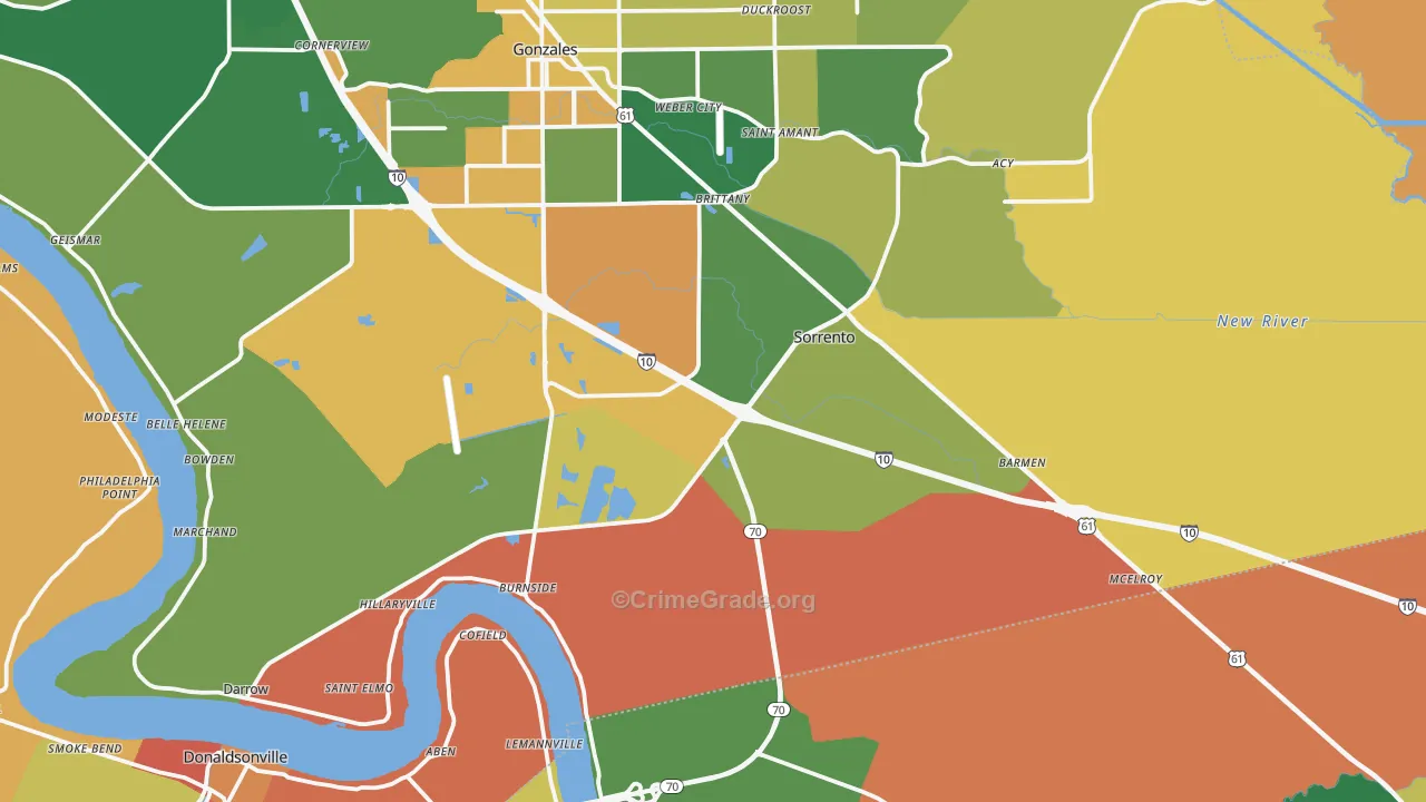 Sorrento, LA Map of Assault Rates